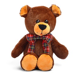 Мишка Ваня В25 коричневый с бантом