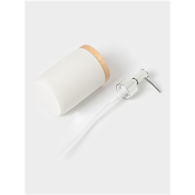 Аксессуары для ванной «Стиль», 4 предмета, мыльница, дозатор для мыла, 2 стакана, белые