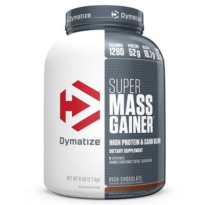 Dymatize Nutrition, Гейнер Super Mass, густой шоколад, 6 фунтов (2,7 кг)