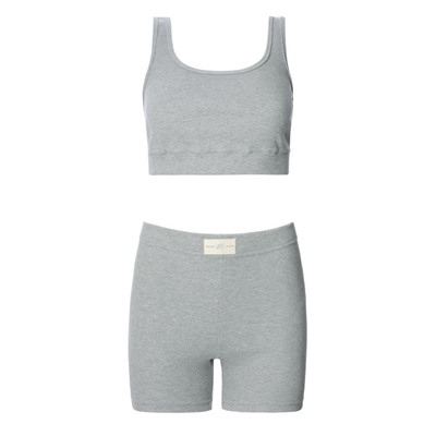 Костюм женский (топ, велосипедки) MIST, размер 40-42, серый