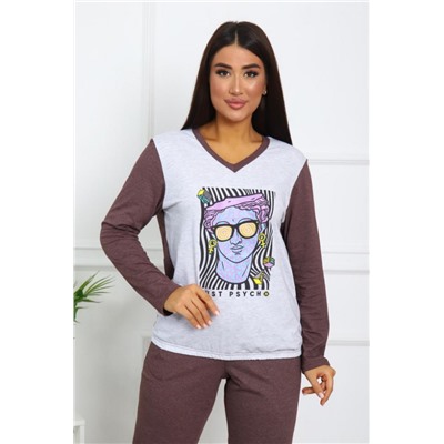 №060.1 Костюм с брюками (Коричневый)