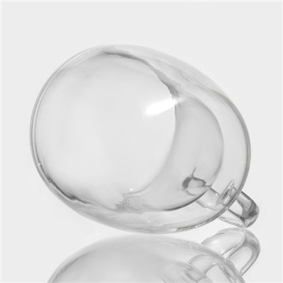 Кружка с двойными стенками Magistro, 470 мл, стекло, прозрачная