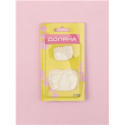 Печати для теста и мастики Доляна «Детские ножки», набор 2 шт., пластик, молочные