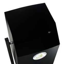 Урна уличная «Квадрат», 22 л, бак 0.5 мм, 50×31×31 см, чёрная