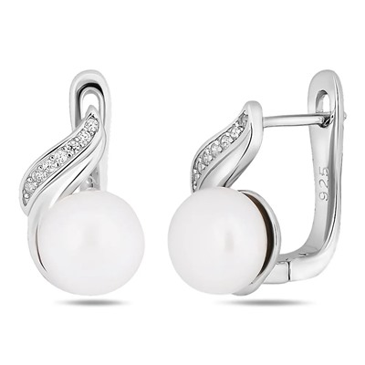 Серьги, жемчуг, BY-872