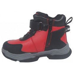 B-9672-E крас/черн Ботинки зима для девочек (27-32)/8