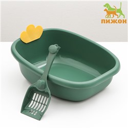 Туалет без борта 41×33.5×15.5 см, зелёный