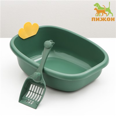 Туалет без борта 41×33.5×15.5 см, зелёный