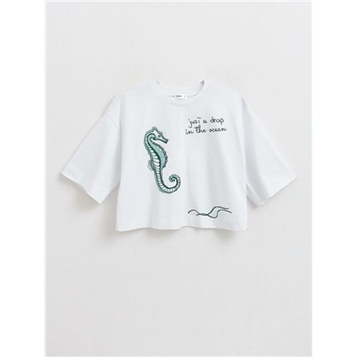 Футболки CONTE LD 2715 Укороченная футболка из хлопка с рисунком