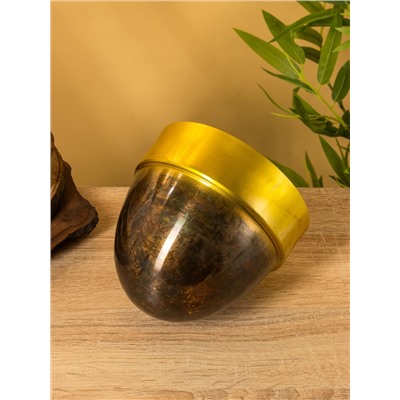 Кашпо на подставке «Золотое руно», 16.5×16.5×35.5 см, железо