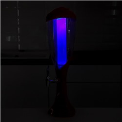 Башня пивная «Вавилон», колба 3 л, подсветка, батарейка Ag10, красная