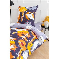 КПБ Павлайн FreeDom бязь 1,5 сп. Кот Батон вид 1 с 1 нав. 70*70