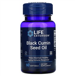 Life Extension, Масло семян черного тмина, 60 жевательных капсул