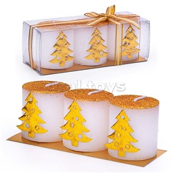 Набор свечей восковых "Золотая ёлочка" (3шт.)