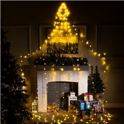 Светодиодная фигура «Ёлка» 3.5 м, пластик, 9 нитей, 31 В, свечение тёплое белое