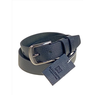 Ремень мужской из натуральной кожи, цвет черный