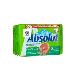 Крем-мыло антибактериальное Absolut, защита и увлажнение, грейпфрут и бергамот, 4×75 г