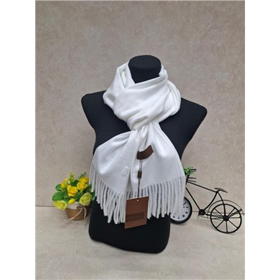 Мягкий палантин из кашемира, цвет белый