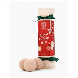 Бомбочки для ванны Bright holiday night, набор 3 шт. × 40 г, аромат ванильные мечты, URAL LAB