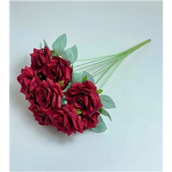 Розы красные букет 9 голов, 50см , бутон 9см.