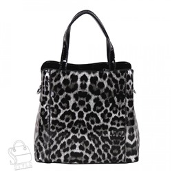 Сумка женская кожаная 98283 leopard black white Velina Fabbiano-Safenta