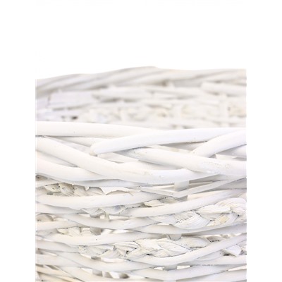 Корзина плетёная для хранения Vara, с ручкой, белая, набор 3 шт.