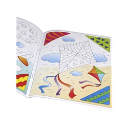 Раскраска А4 "ЛОСКУТНАЯ РАСКРАСКА" ЧУДЕСНЫЕ КАРТИНКИ (Р-6522) 8л,на скреп,обл.-мелов.,блок-офсет