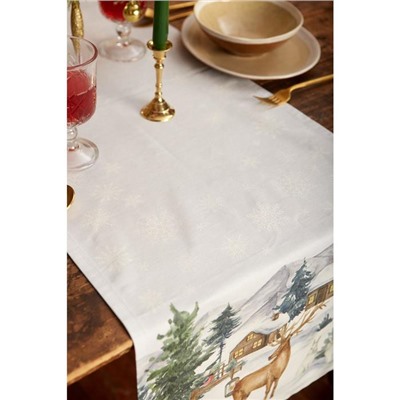 Дорожка новогодняя на стол «Этель» Forest animals 40×147 ± 5 см, 100% хл, саржа 190 г/м²