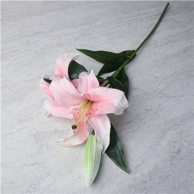 Цветок искусственный Лилия 58 см микс / GR-003 /уп 144/силикон