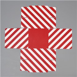 Подарочная коробка новогодняя складная «Счастливого Нового года», 15×15×8 см