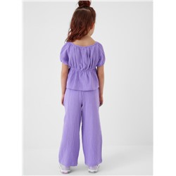 Комплект текстильный для девочек: блузка, брюки