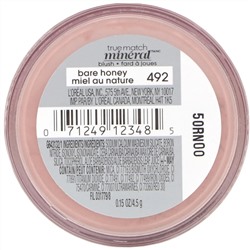 L'Oreal, Румяна True Match Naturale Mineral Blush, оттенок 492 «Чистый мед», 4,5 г