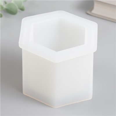 Молд силиконовый «Подсвечник шестигранник» 10.4×9×8.6 см