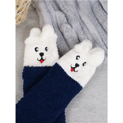 Носки женские флисовые р. 35-40 Лапки новогодний №13 / MNZ-16/13 /уп 12 /700654