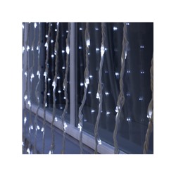 Гирлянда «Водопад» 2×6 м, IP44, УМС, белая нить, 1500 LED, свечение белое, 8 режимов, 220 В