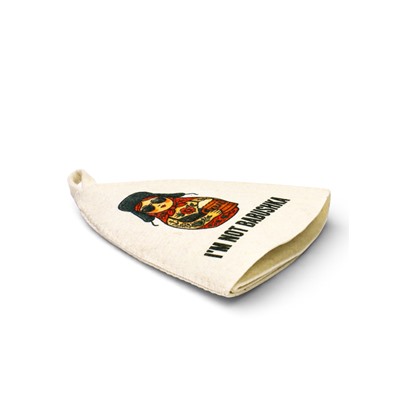 Шапка для бани и сауны I'm not babushka, полиэфир, шерсть