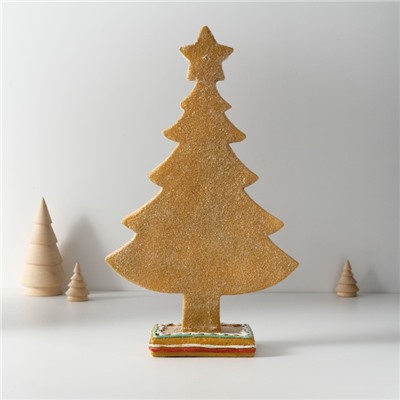 Фигурка полистоун «Ёлочка пряничная с узорами из глазури», 18.5×7×30.5 см