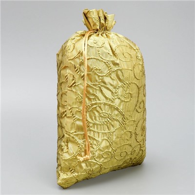 Мешочек подарочный парча «С Новым годом», 20×30 см ± 1.5 см