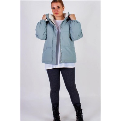 Куртка на меху с капюшоном Евро-зима арт.506 (Бирюзовый)