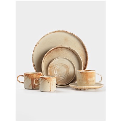 Салатник Magistro Organic brown, 600 мл, d=15.2 см, фарфор, бежевый