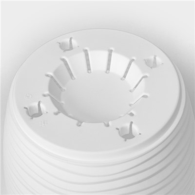 Горшок для цветов с поддоном «Дюна», 5.5 л, пластиковый, белый