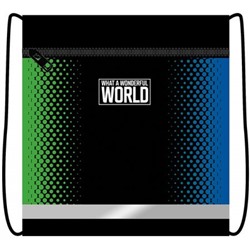Сумка для сменной обуви 42х34 см СДС-71 "WONDERFUL WORLD" с карманом на молнии и светоотражающей полосой Пчелка