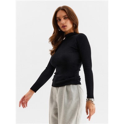 Джемпер женский с горлом MINAKU, чёрный, размер 42-44