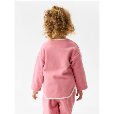 Свитшот флисовый детский MINAKU: Fleece Soft, розовые, рост 104 см