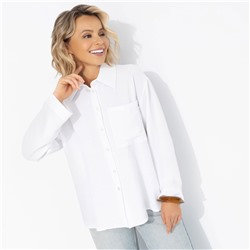 Рубашка с декором на спинке, Создала себя сама (белая)
