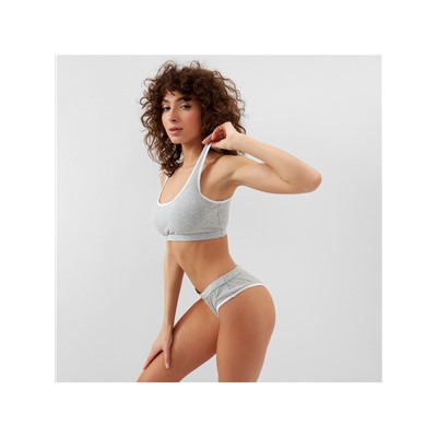 Комплект нижнего белья женский (топ, трусы) Collorista, серый, размер 42-44