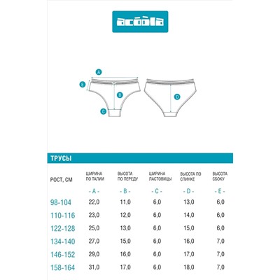 Трусы, 5 шт. ACOOLA, 1064742