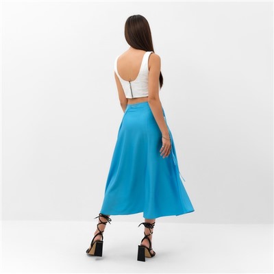 Юбка женская на запах MIST Classic Collection, р. S-M, голубой