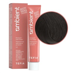 TEFIA  Ambient 5.11 Перманентная крем-краска для волос / Светлый брюнет интенсивный пепельный, 60 мл 22143
