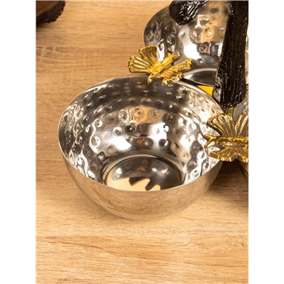 Менажница «Крю», 20×20×20 см, нержавеющая сталь